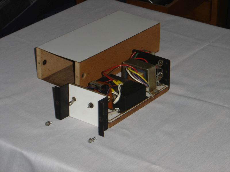 The inside of an audio amplifier