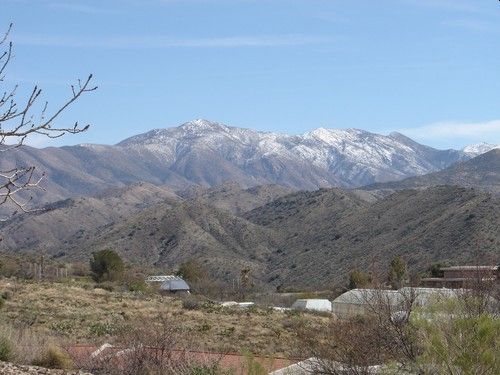 A view of the Catalina Mountains from the cafeteria at Biosphere 2